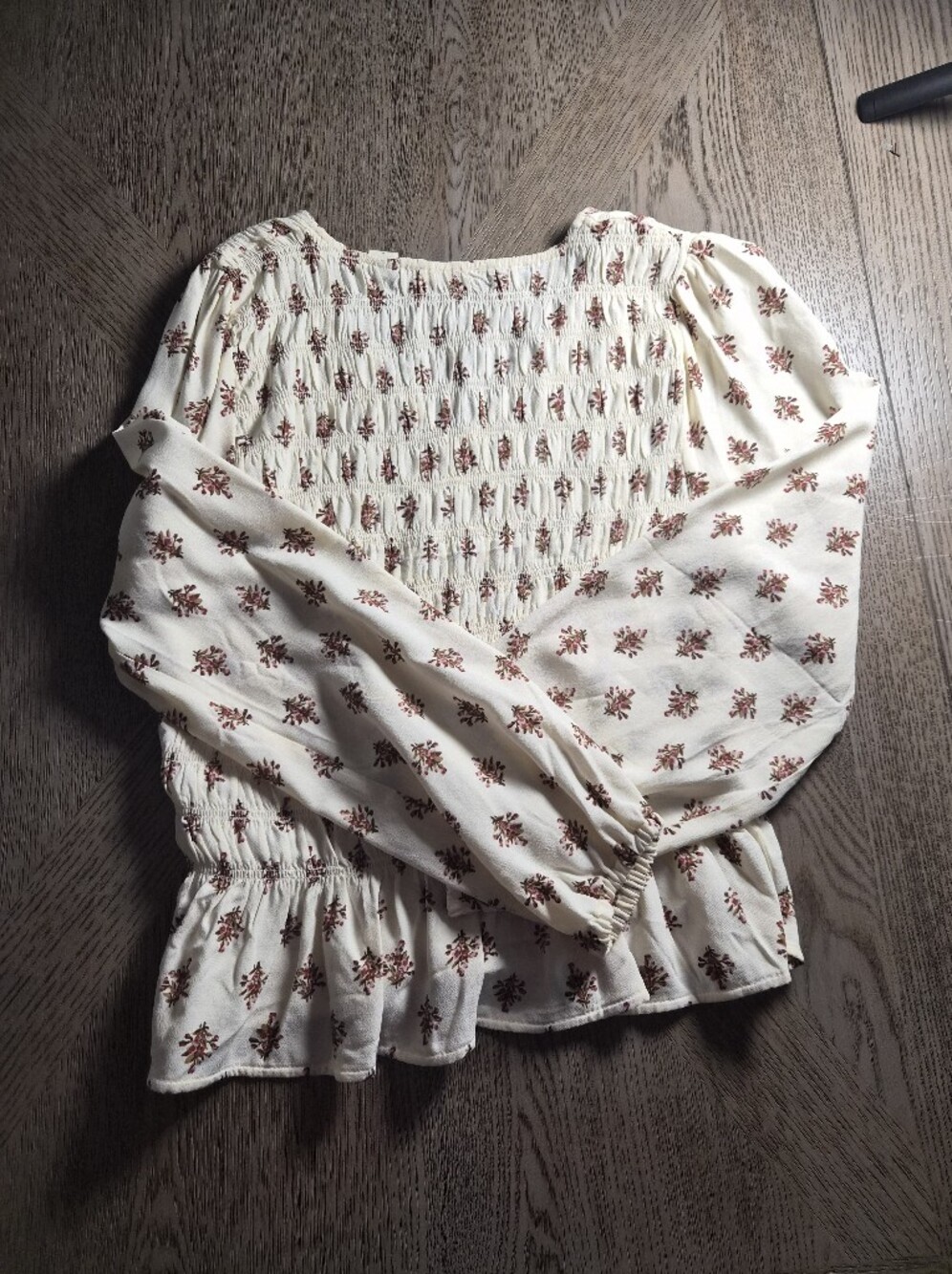 Levi's Cream Blouse with Pink Floral Print